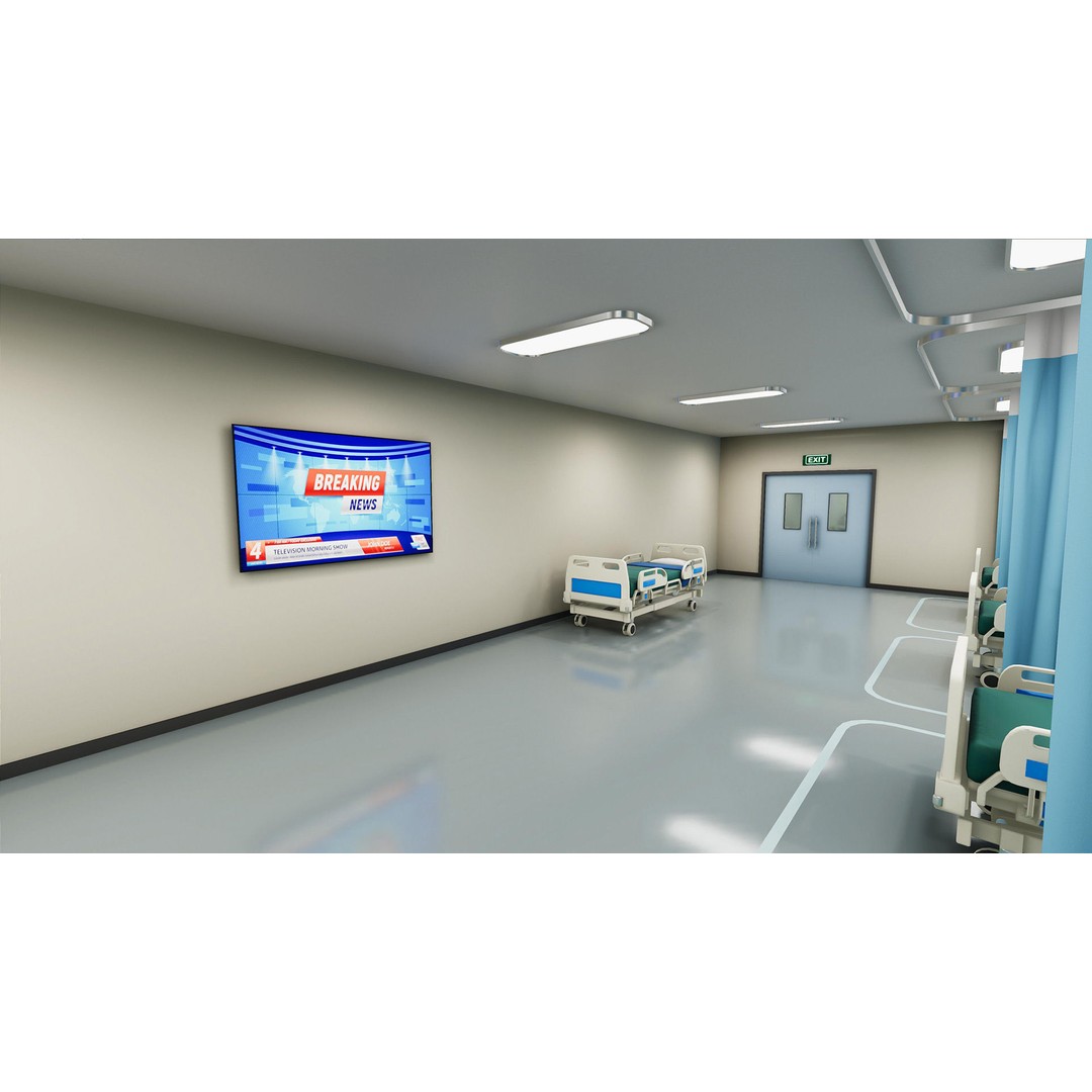 Hospital Wardroom 3D Model – Low Poly Medical Asset, FBX, Unity - View 10
