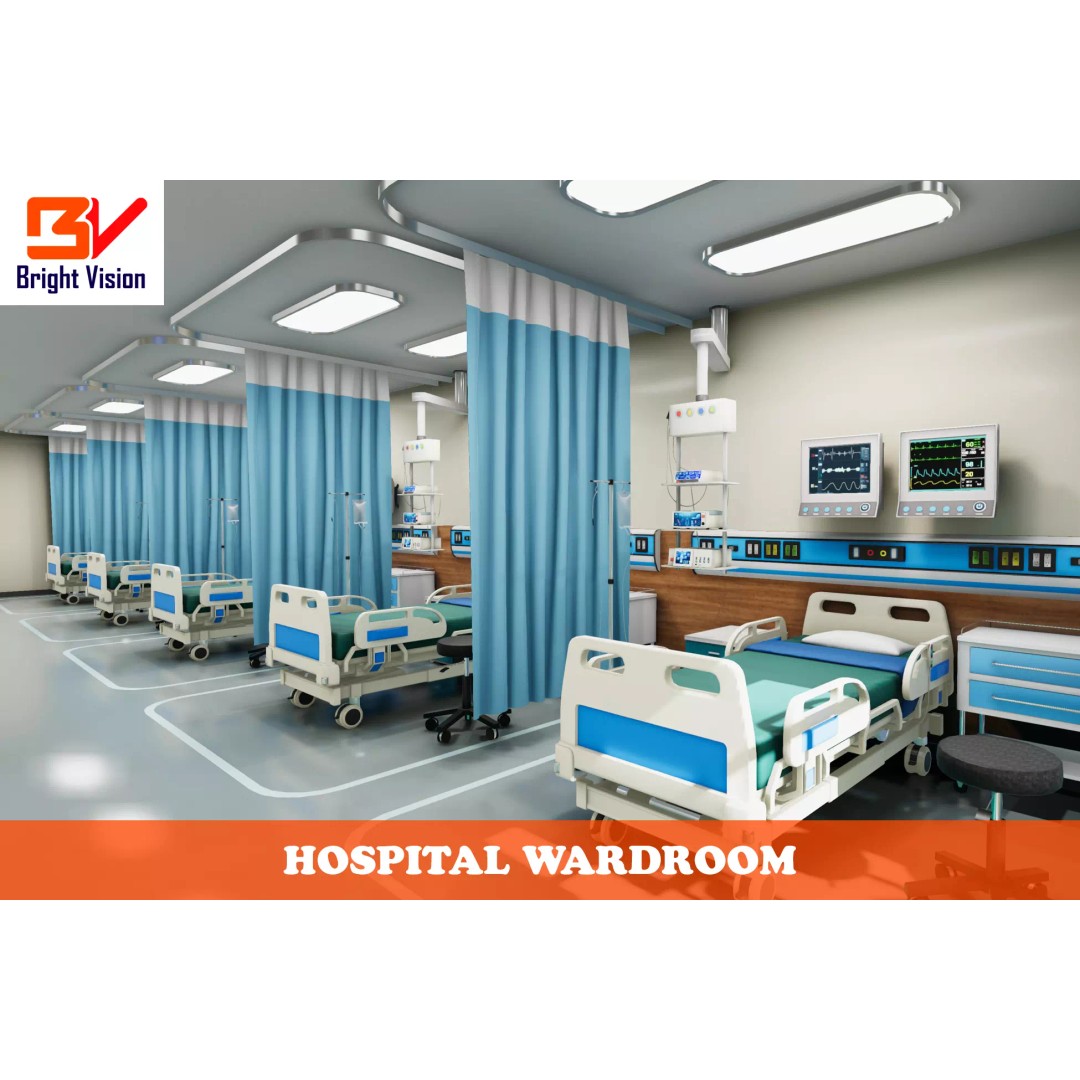 Hospital Wardroom 3D Model – Low Poly Medical Asset, FBX, Unity - View 2