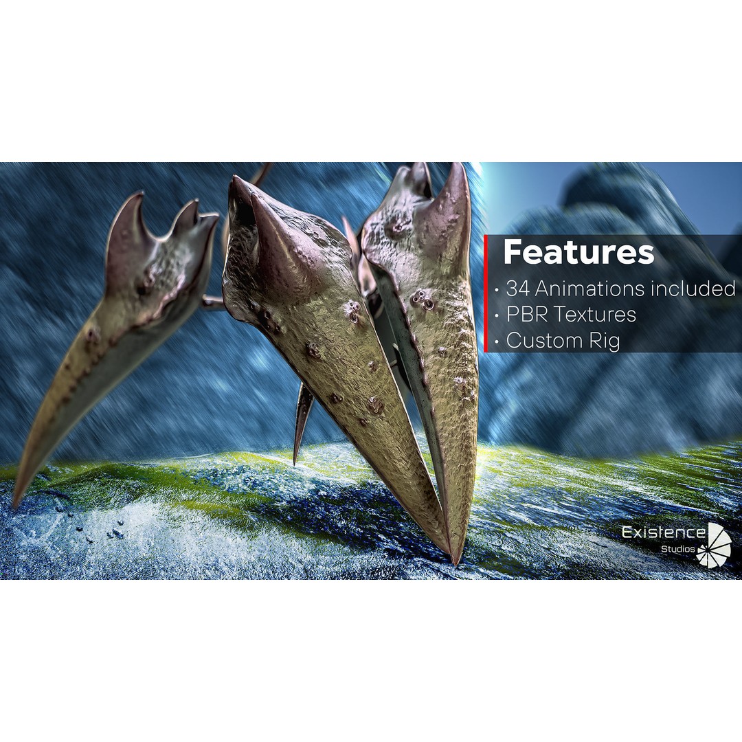 Crayfish Spider Crab 3D Model – Low Poly Game Ready Asset, FBX - View 4