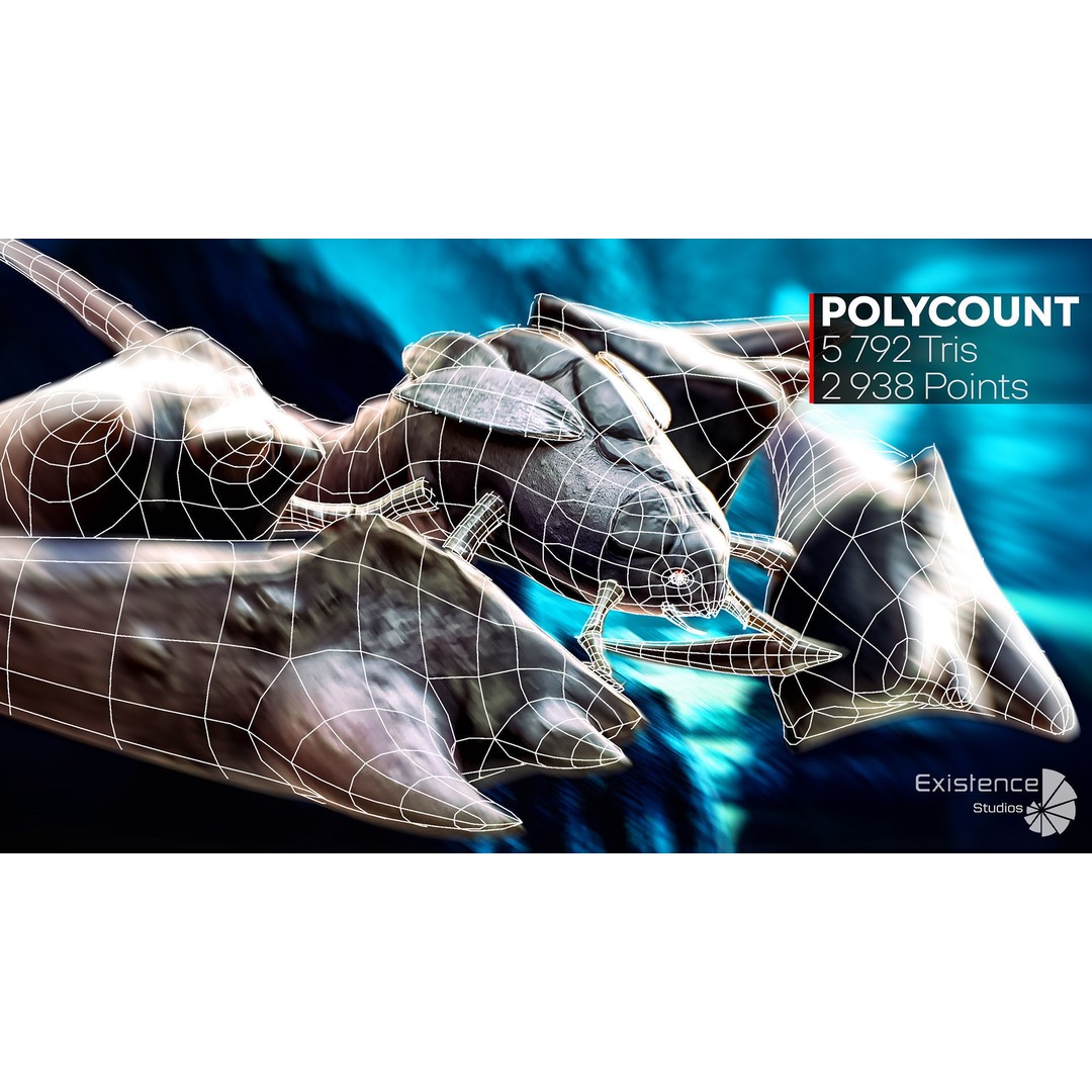 Crayfish Spider Crab 3D Model – Low Poly Game Ready Asset, FBX - View 6