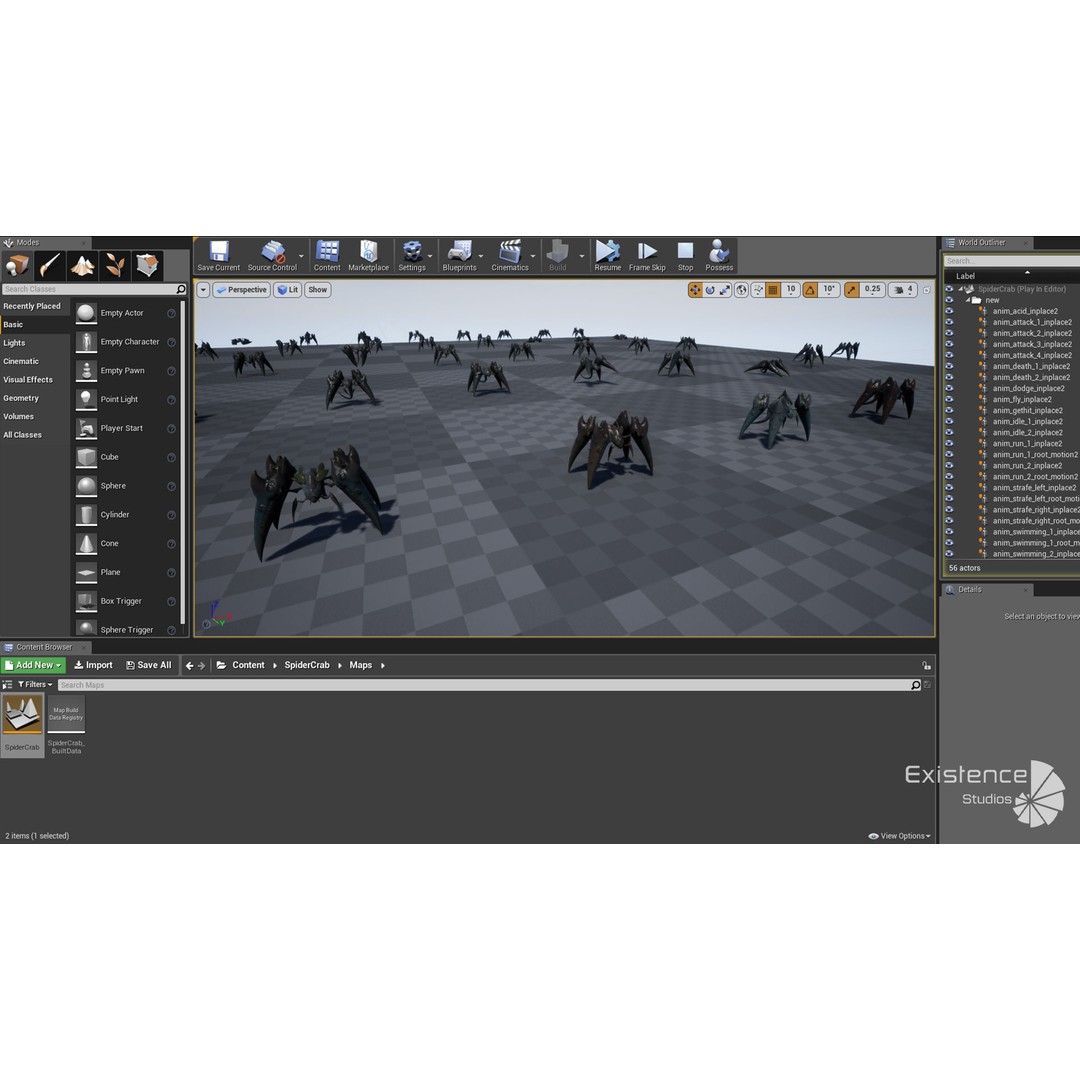 Crayfish Spider Crab 3D Model – Low Poly Game Ready Asset, FBX - View 8