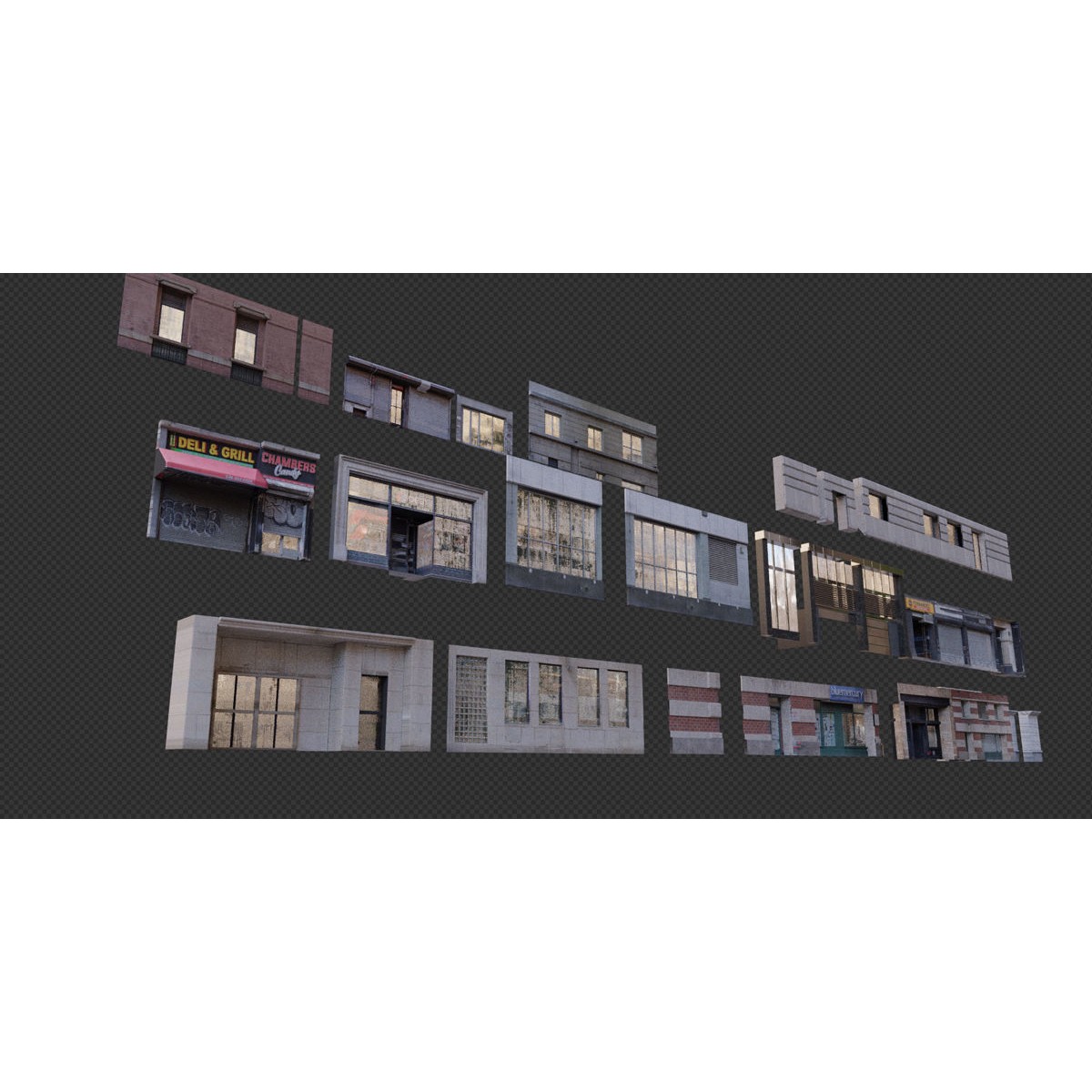 Buildings Asset Pack - Modular Game-Ready 3D Model