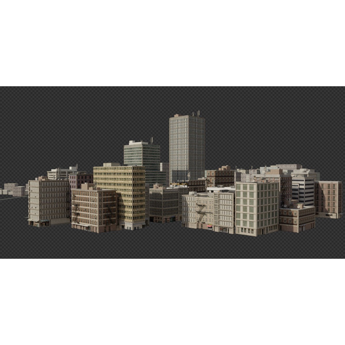 Buildings Asset Pack - Modular Game-Ready 3D Model - View 11