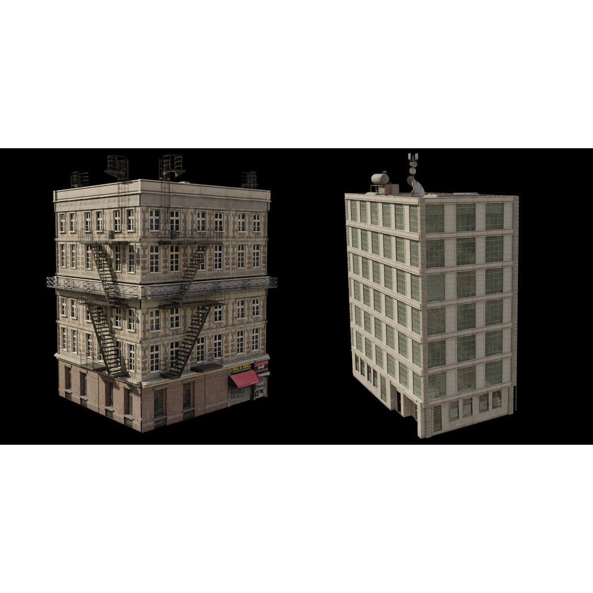 Buildings Asset Pack - Modular Game-Ready 3D Model - View 18