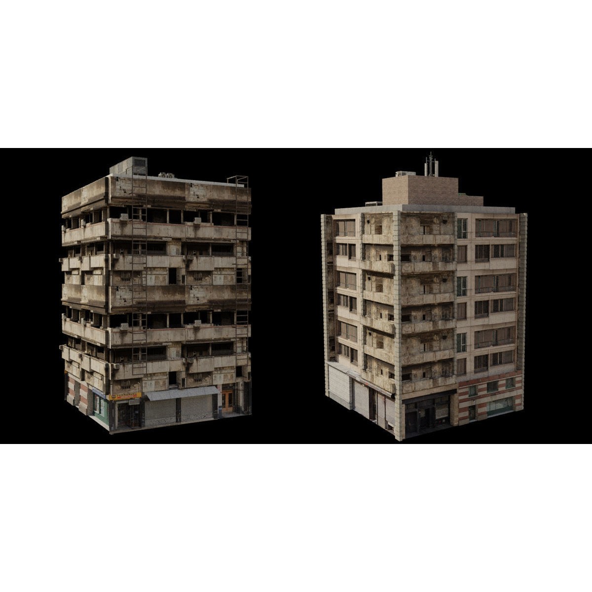 Buildings Asset Pack - Modular Game-Ready 3D Model - View 19