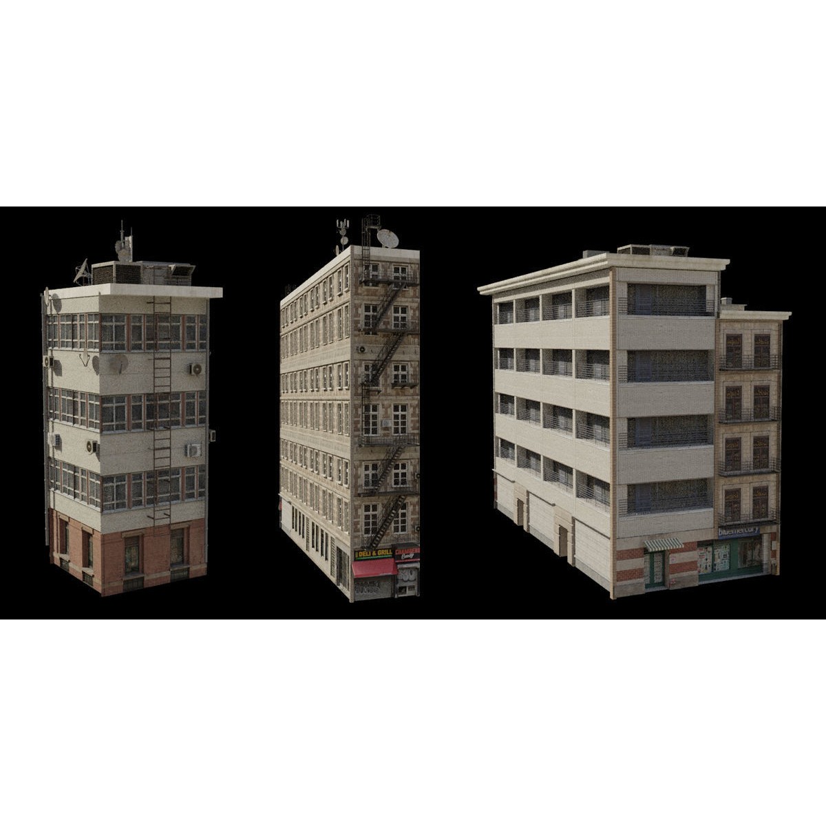 Buildings Asset Pack - Modular Game-Ready 3D Model - View 20