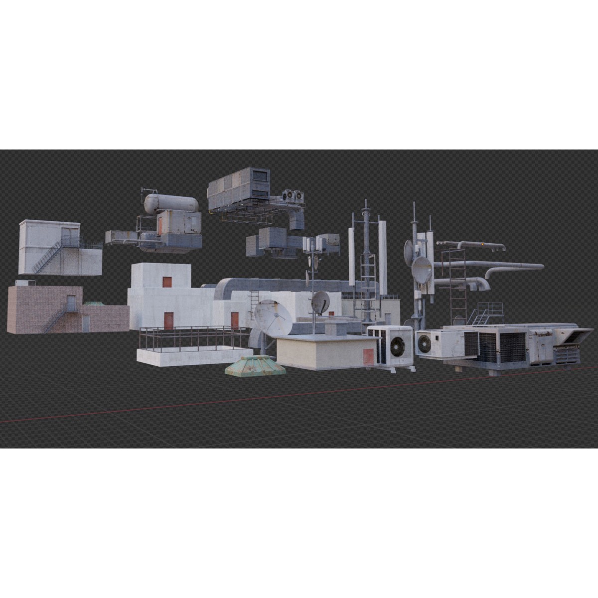 Buildings Asset Pack - Modular Game-Ready 3D Model - View 27