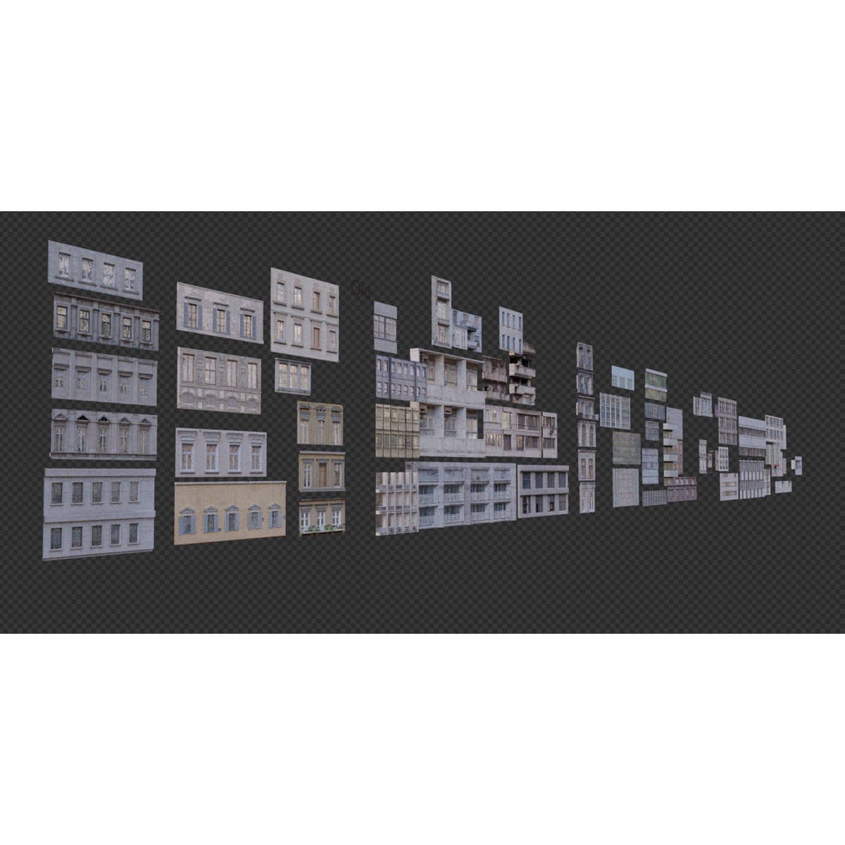 Buildings Asset Pack - Modular Game-Ready 3D Model - View 4