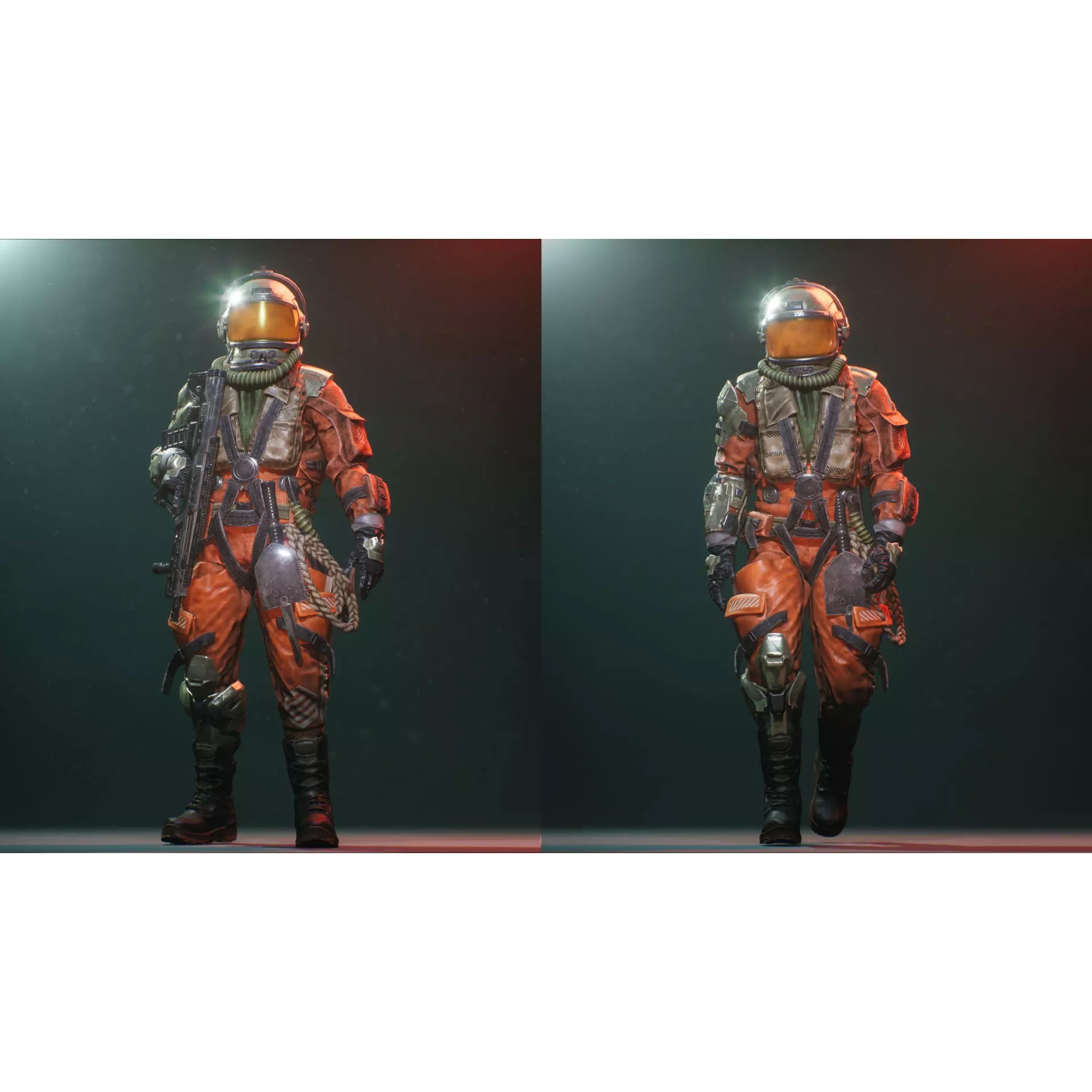 Space Adventurer - Low-Poly Game-Ready 3D Model - View 2