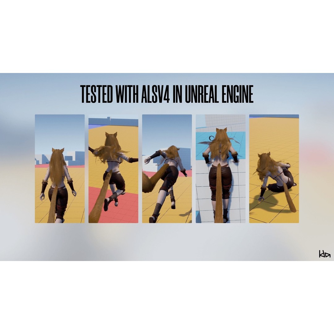 Feral Girl Roca 3D Model – Low Poly Game Ready Character, FBX & OBJ - View 15