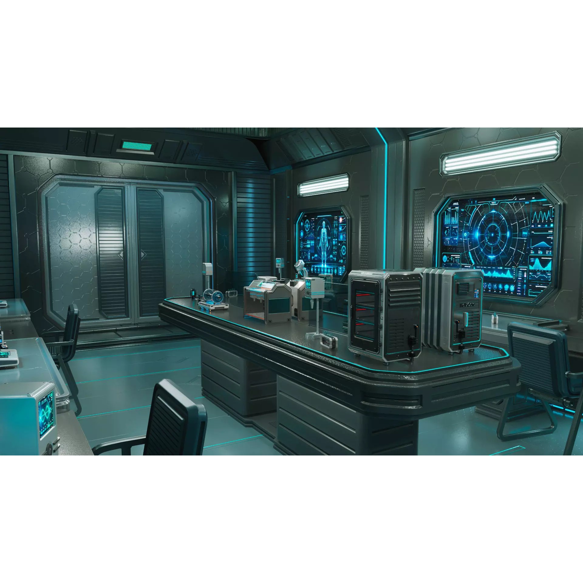 Sci Fi Interior Laboratory - Game-Ready 3D Model - View 10