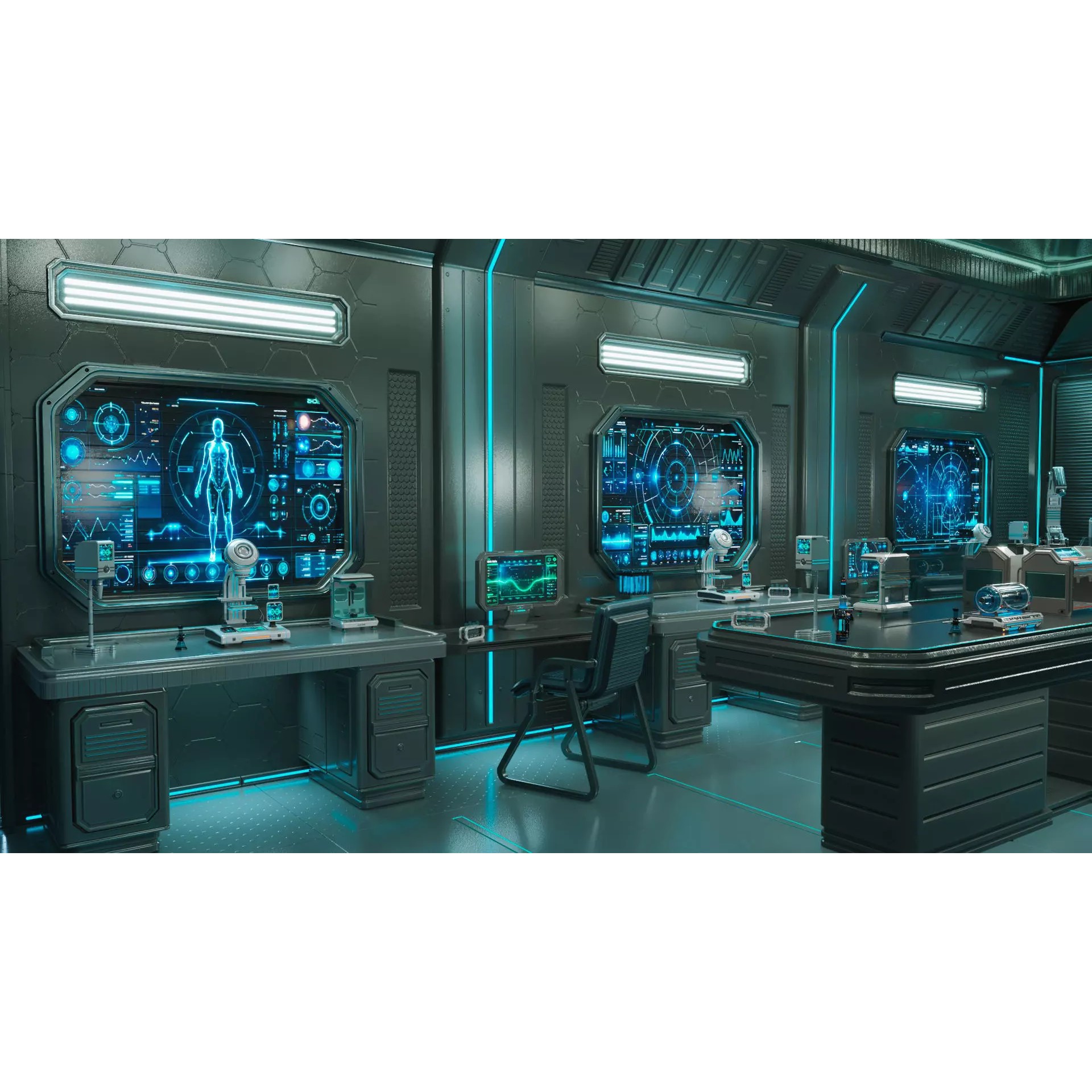 Sci Fi Interior Laboratory - Game-Ready 3D Model - View 11