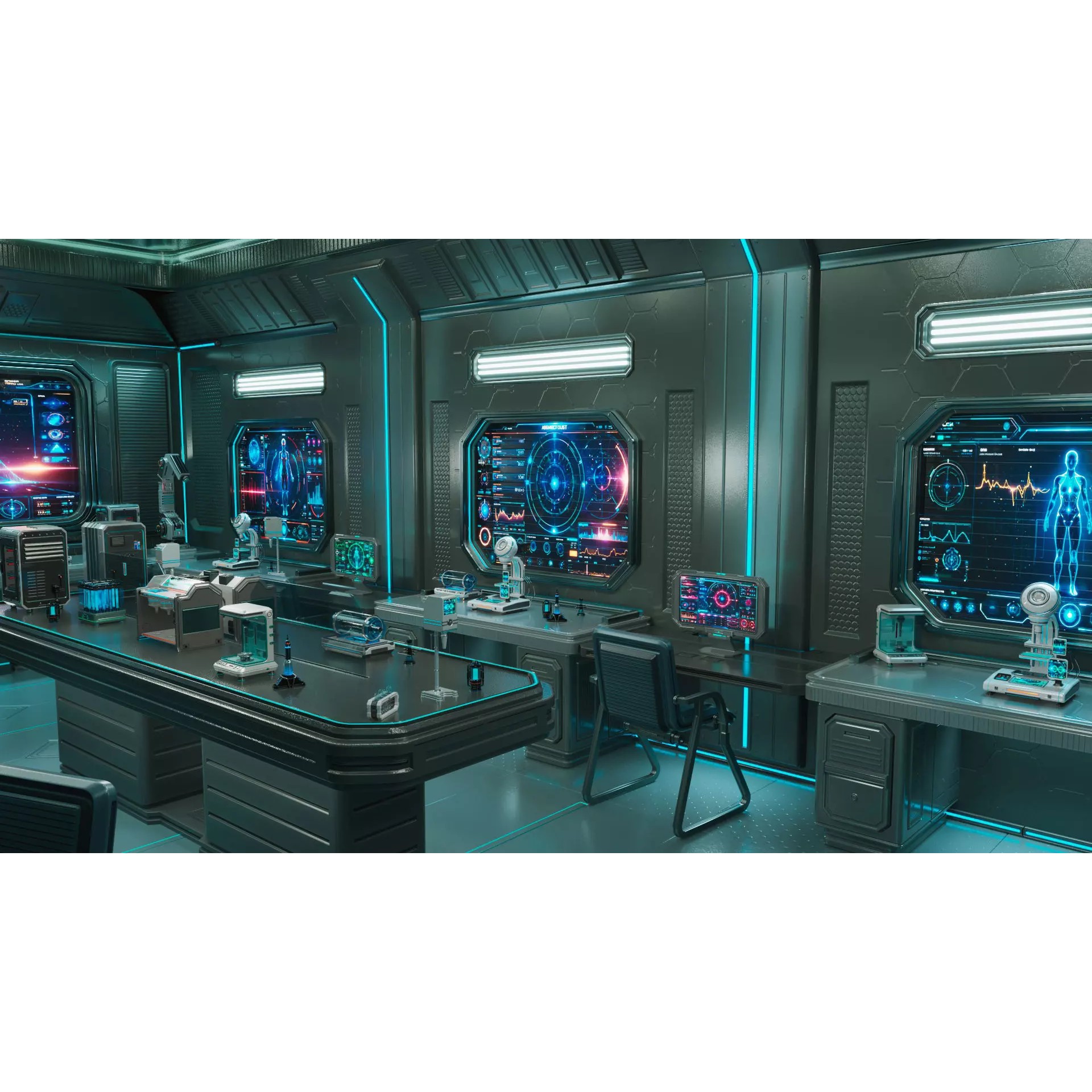 Sci Fi Interior Laboratory - Game-Ready 3D Model - View 12