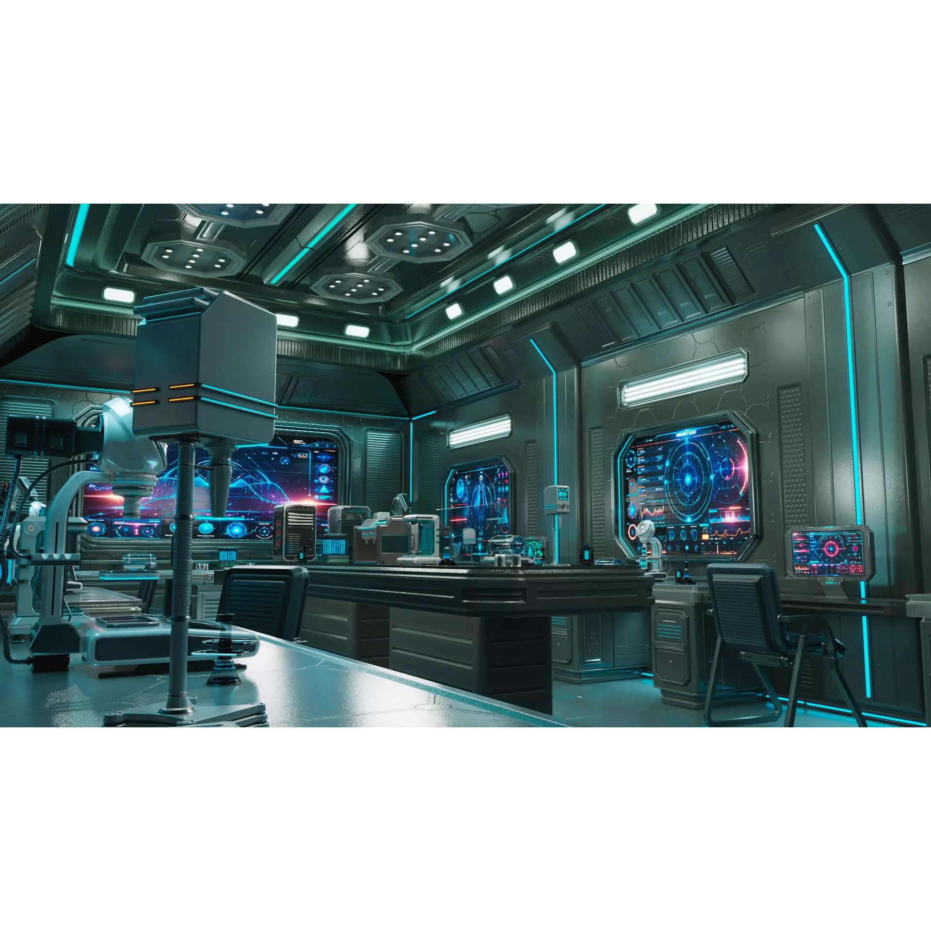 Sci Fi Interior Laboratory - Game-Ready 3D Model - View 15