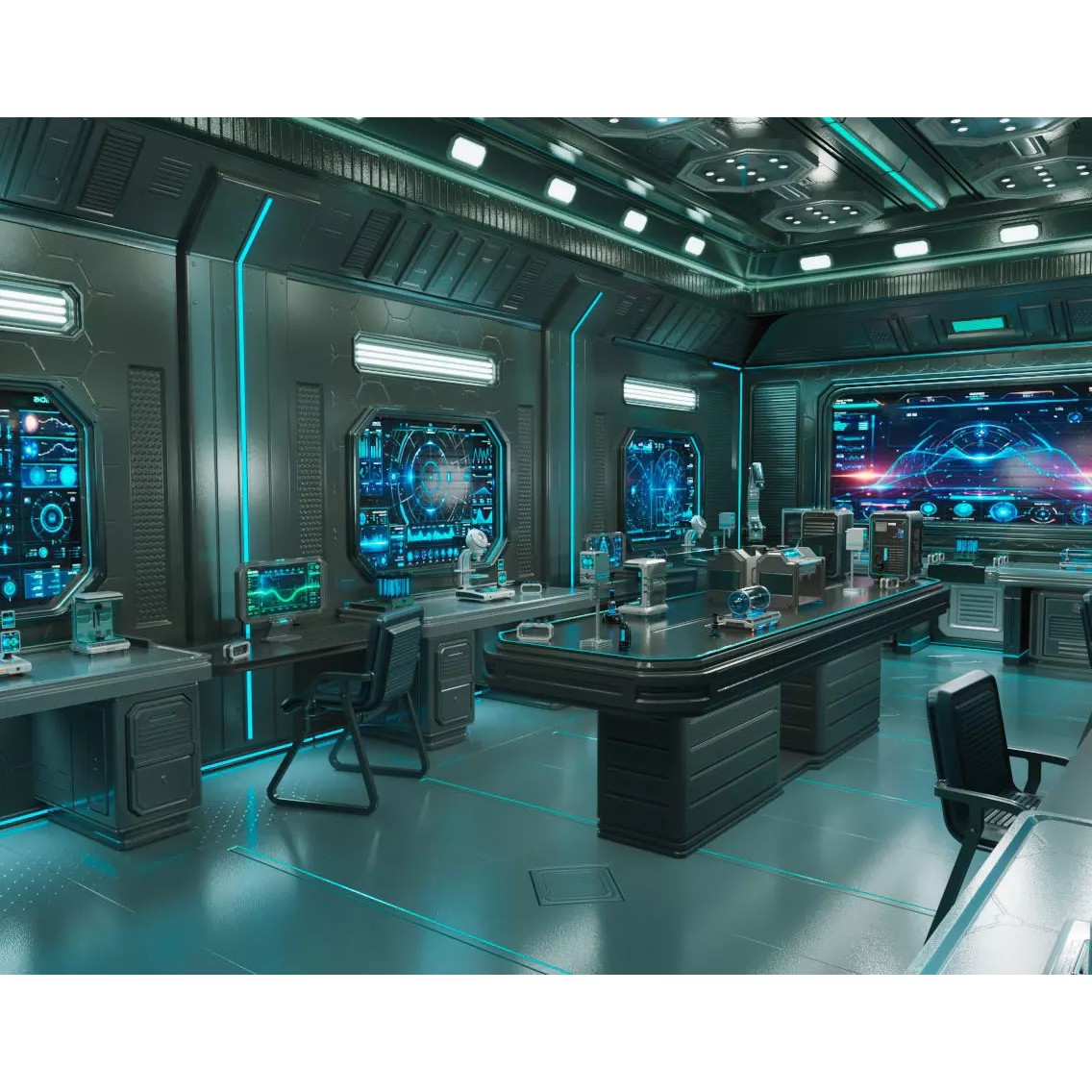Sci Fi Interior Laboratory - Game-Ready 3D Model - View 2