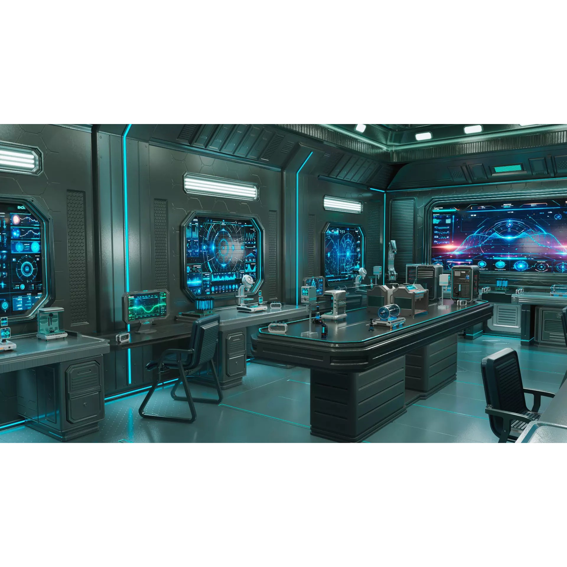 Sci Fi Interior Laboratory - Game-Ready 3D Model - View 3