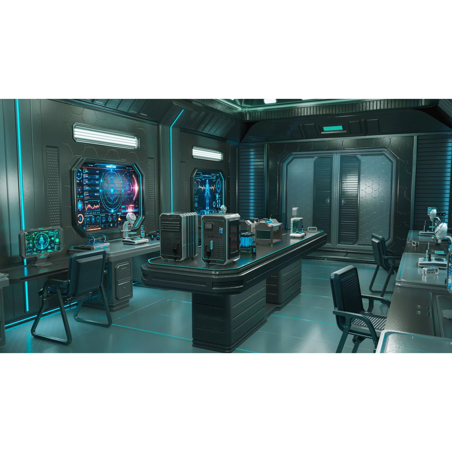 Sci Fi Interior Laboratory - Game-Ready 3D Model - View 7
