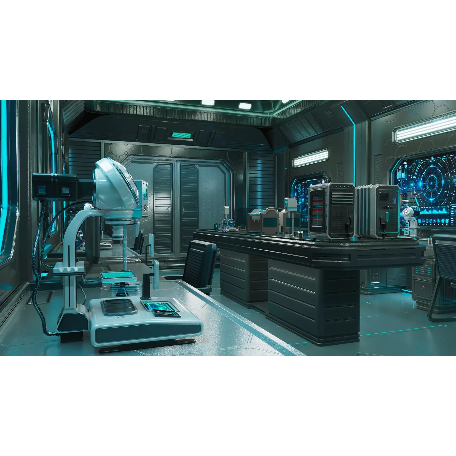 Sci Fi Interior Laboratory - Game-Ready 3D Model - View 9