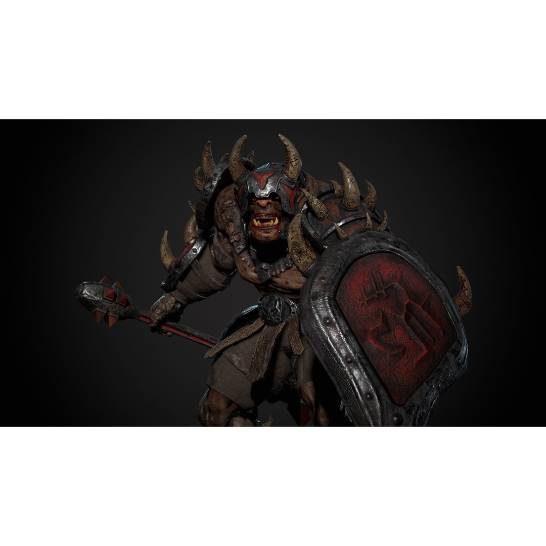 Ogre 3D Model – Low Poly Animated Character, FBX, PBR Textures