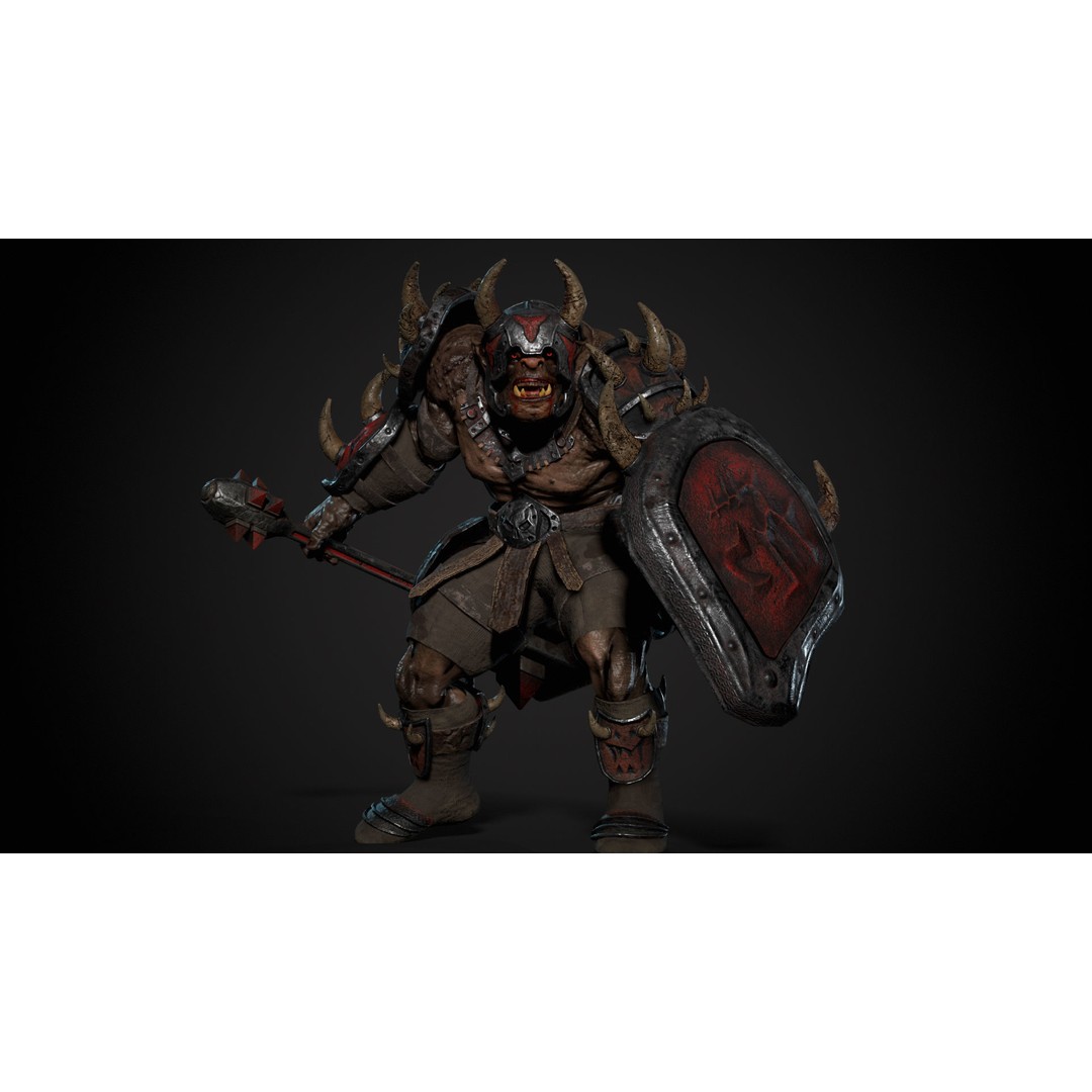 Ogre 3D Model – Low Poly Animated Character, FBX, PBR Textures - View 10
