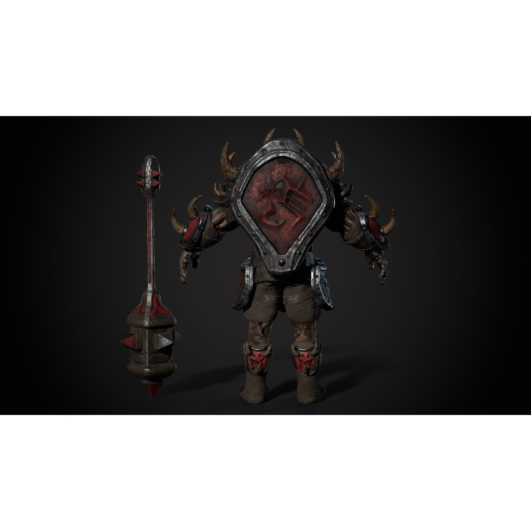 Ogre 3D Model – Low Poly Animated Character, FBX, PBR Textures - View 11