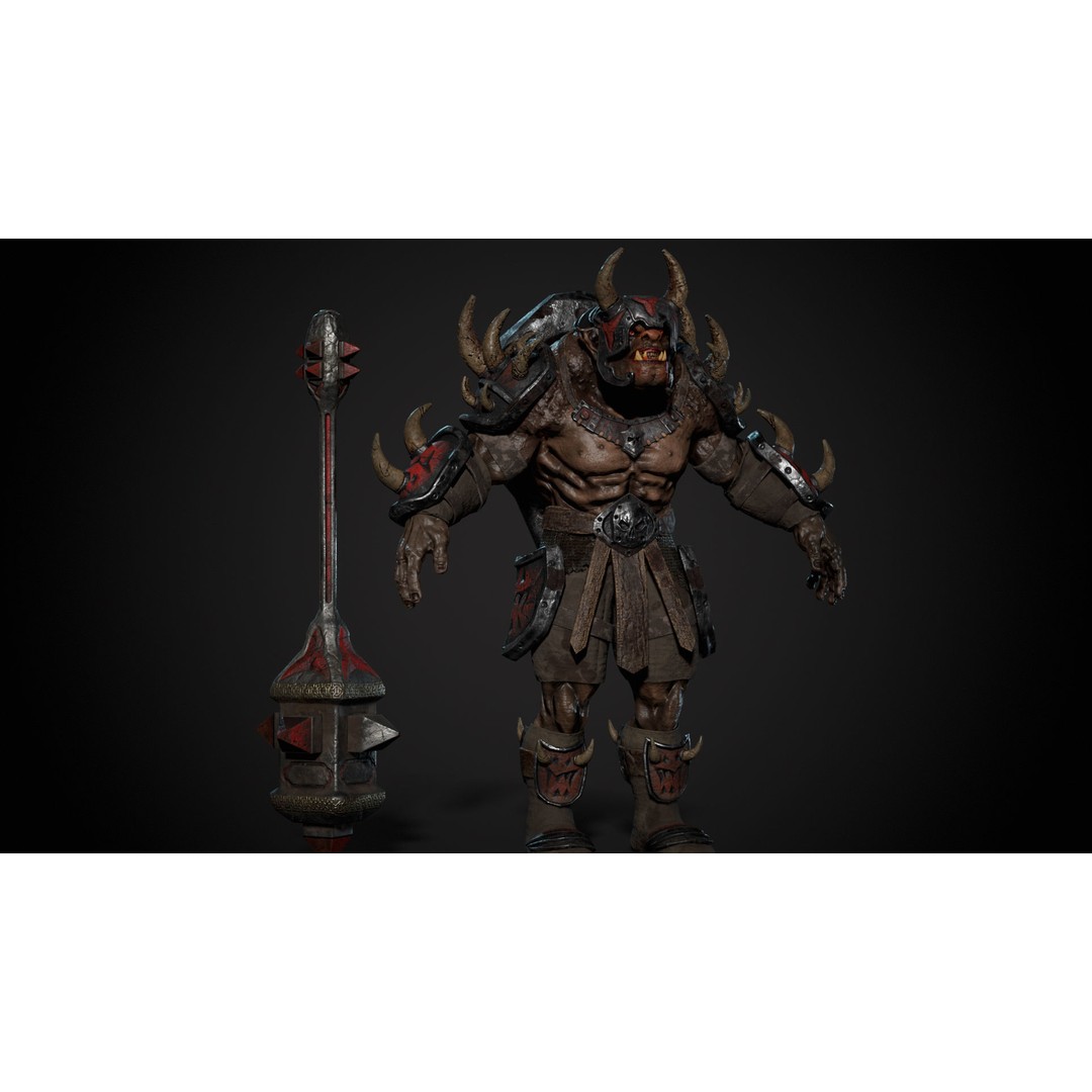 Ogre 3D Model – Low Poly Animated Character, FBX, PBR Textures - View 12