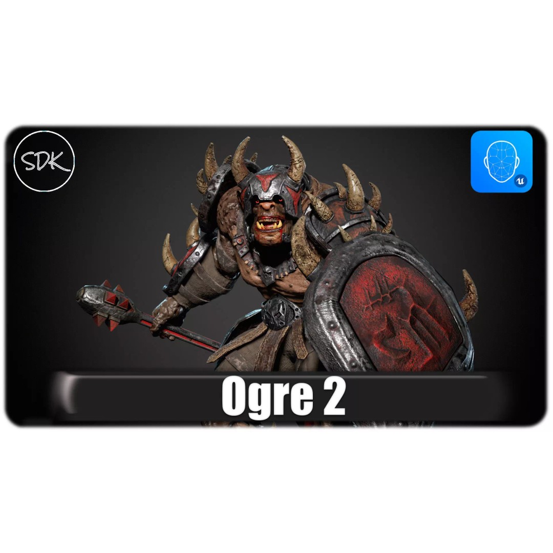 Ogre 3D Model – Low Poly Animated Character, FBX, PBR Textures - View 2
