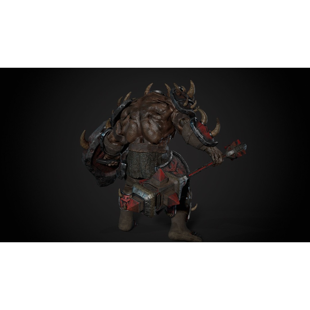 Ogre 3D Model – Low Poly Animated Character, FBX, PBR Textures - View 25
