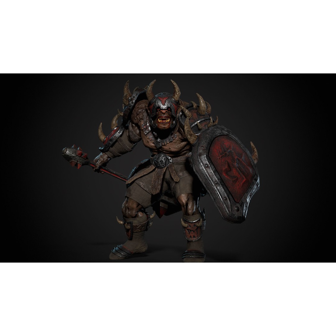 Ogre 3D Model – Low Poly Animated Character, FBX, PBR Textures - View 4