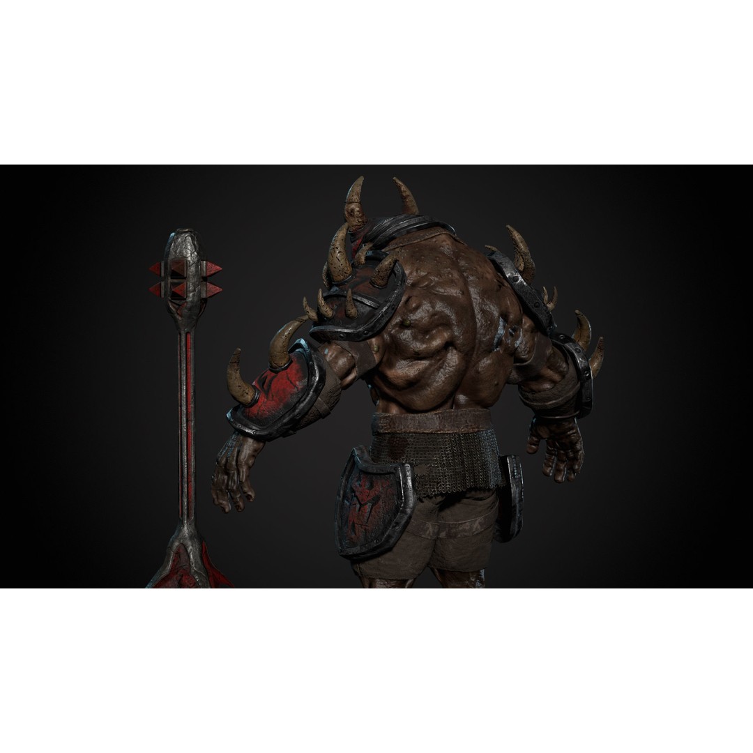 Ogre 3D Model – Low Poly Animated Character, FBX, PBR Textures - View 6
