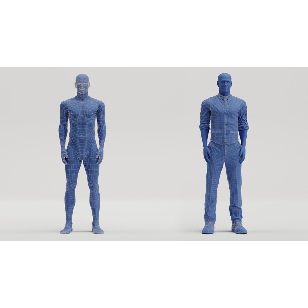 George 3D Model – Highly Photorealistic Rigged Character for Animation - View 15
