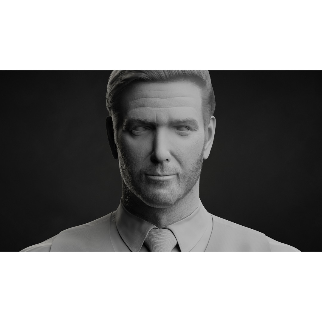 George 3D Model – Highly Photorealistic Rigged Character for Animation - View 7