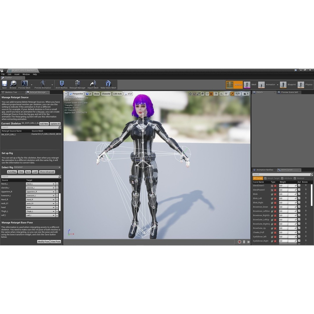 Sci-Fi Girl 2 3D Model – Low Poly Game-Ready Character, FBX