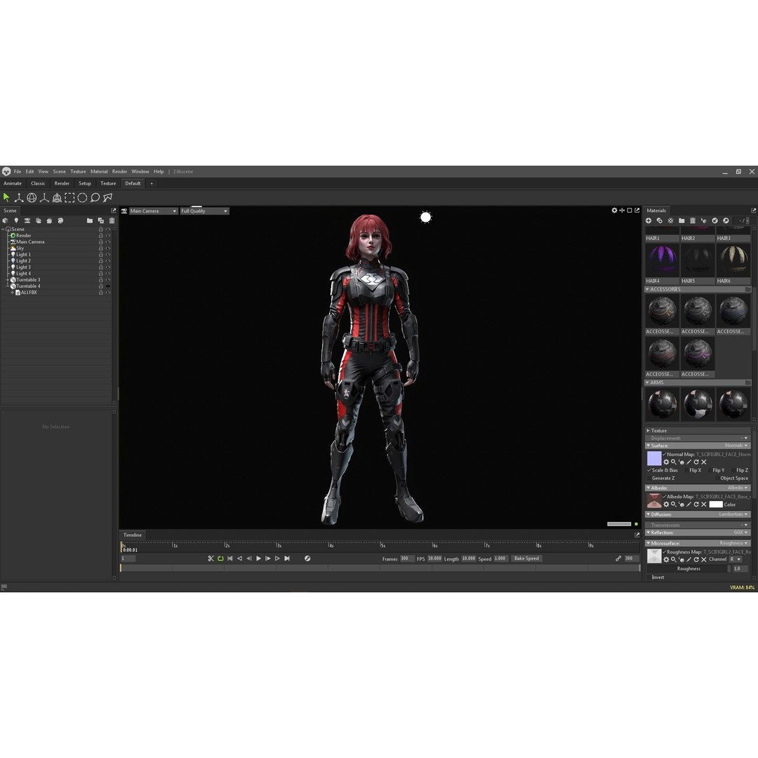Sci-Fi Girl 2 3D Model – Low Poly Game-Ready Character, FBX - View 14