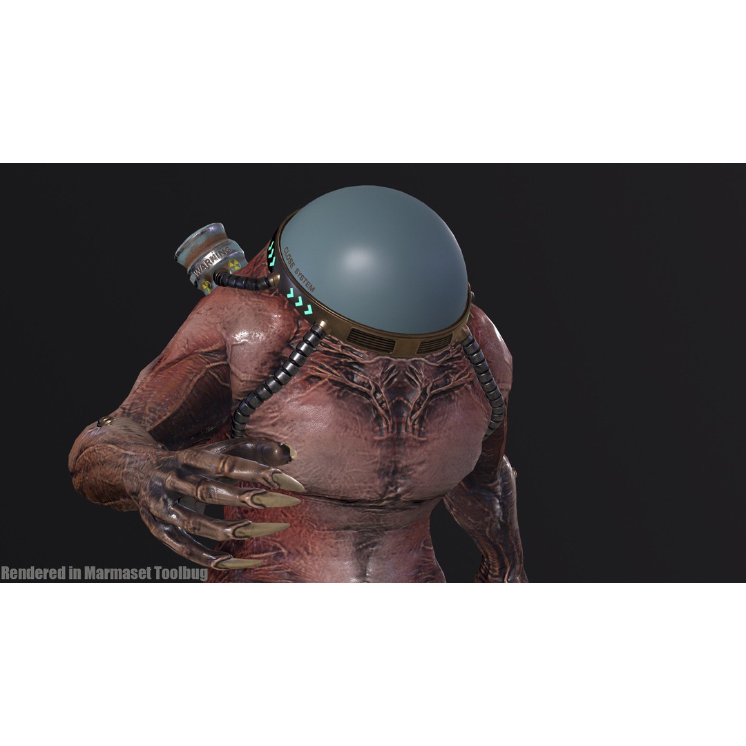 Cyborg 3D Model – Low Poly Animated Character for Games, FBX - View 10