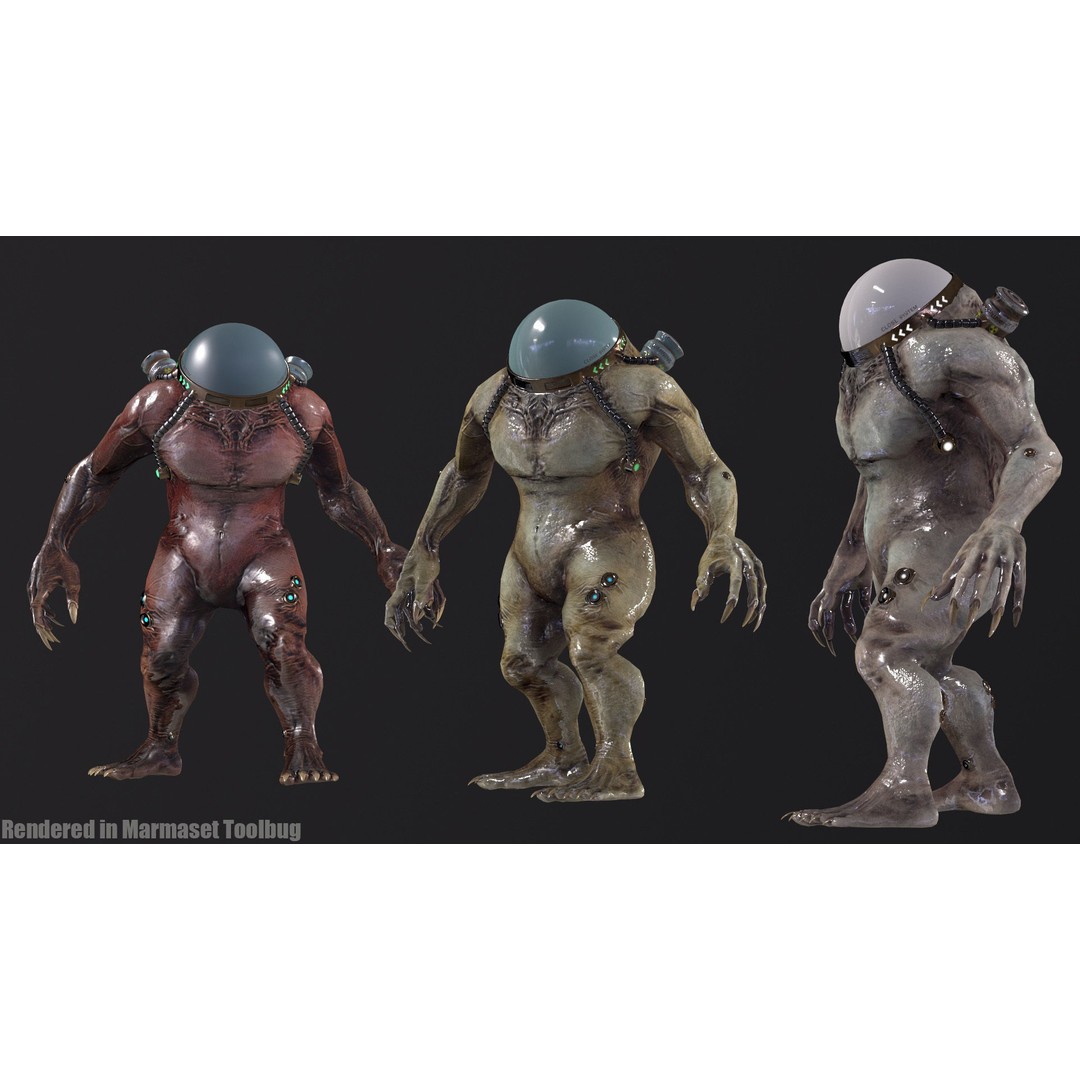 Cyborg 3D Model – Low Poly Animated Character for Games, FBX - View 11