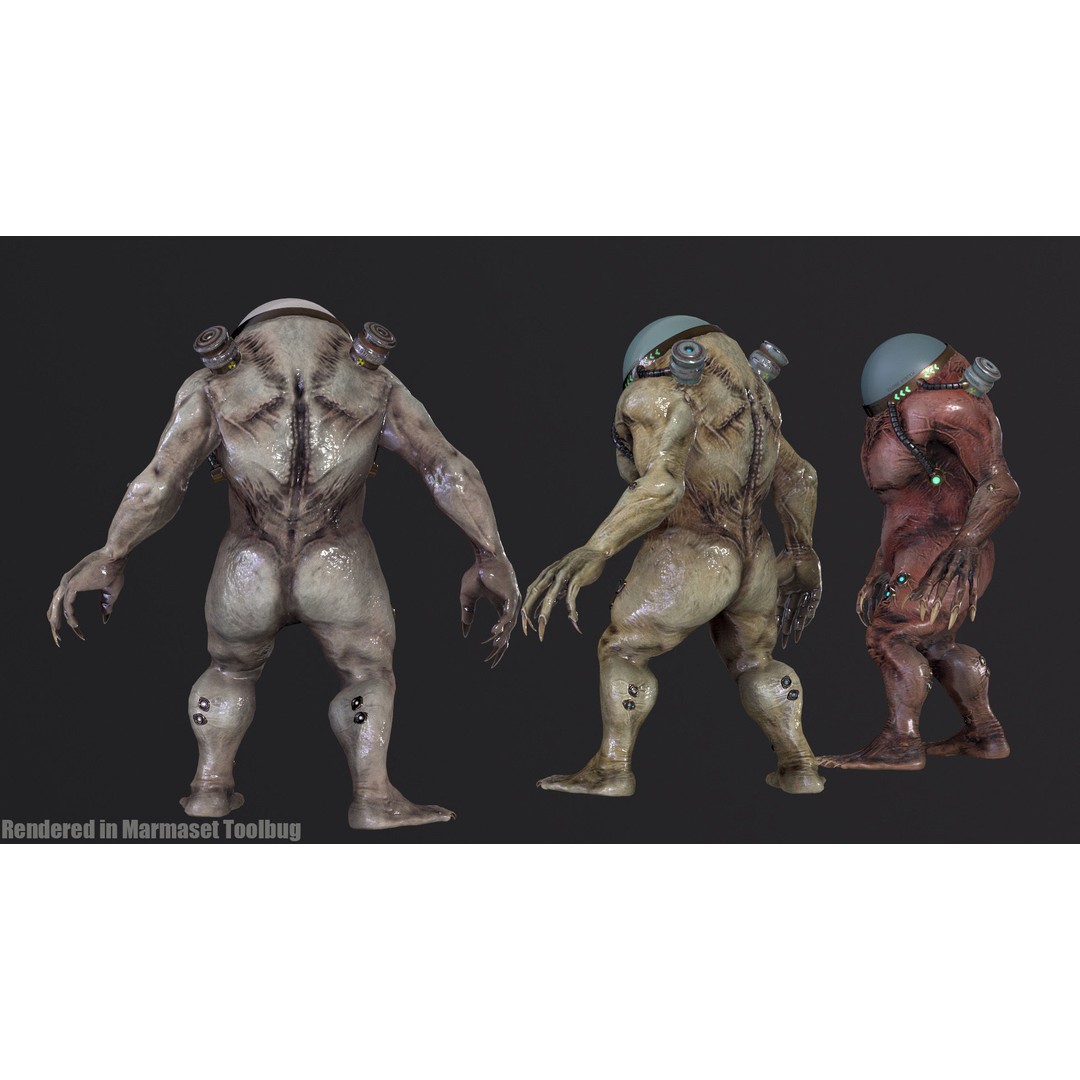 Cyborg 3D Model – Low Poly Animated Character for Games, FBX - View 12