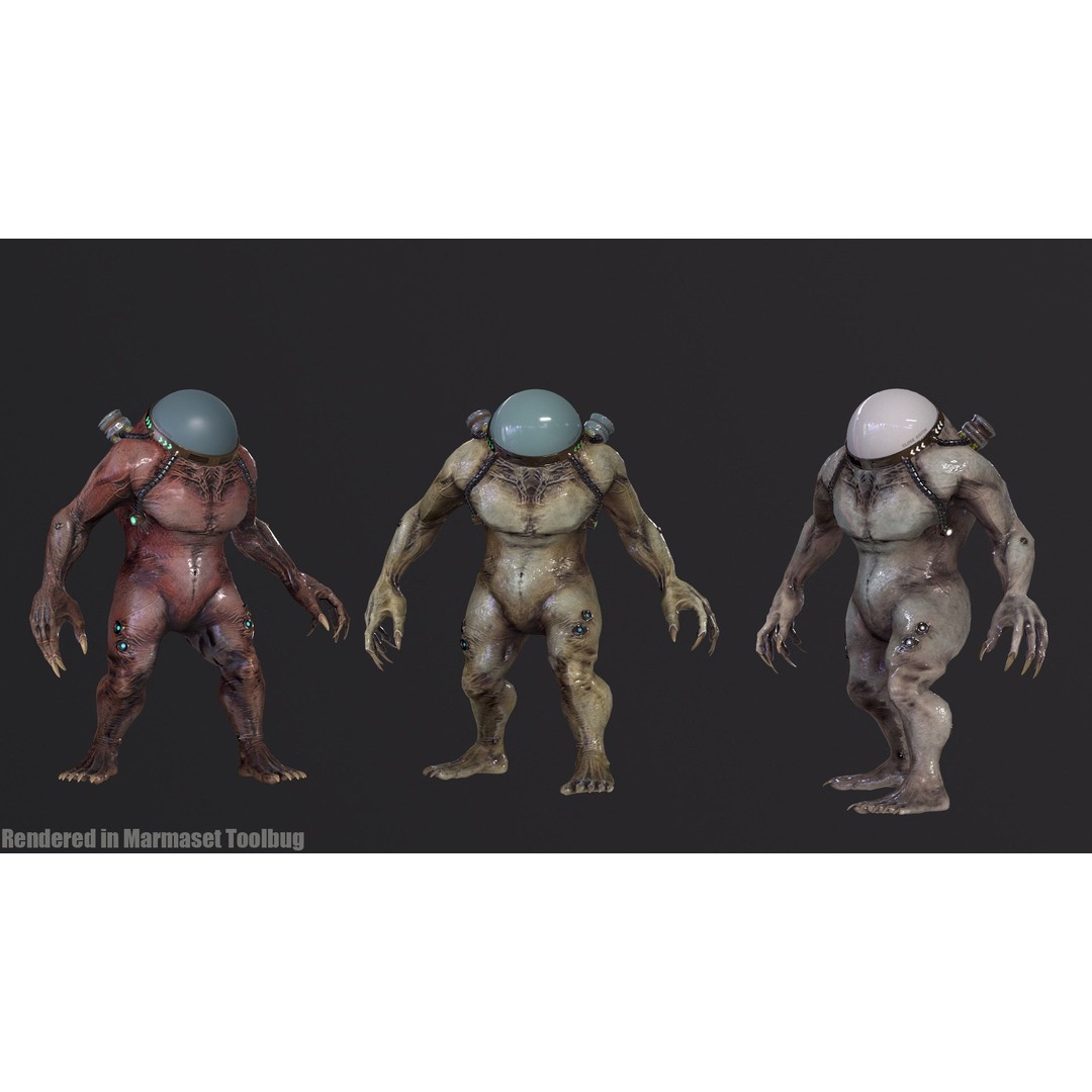 Cyborg 3D Model – Low Poly Animated Character for Games, FBX - View 13