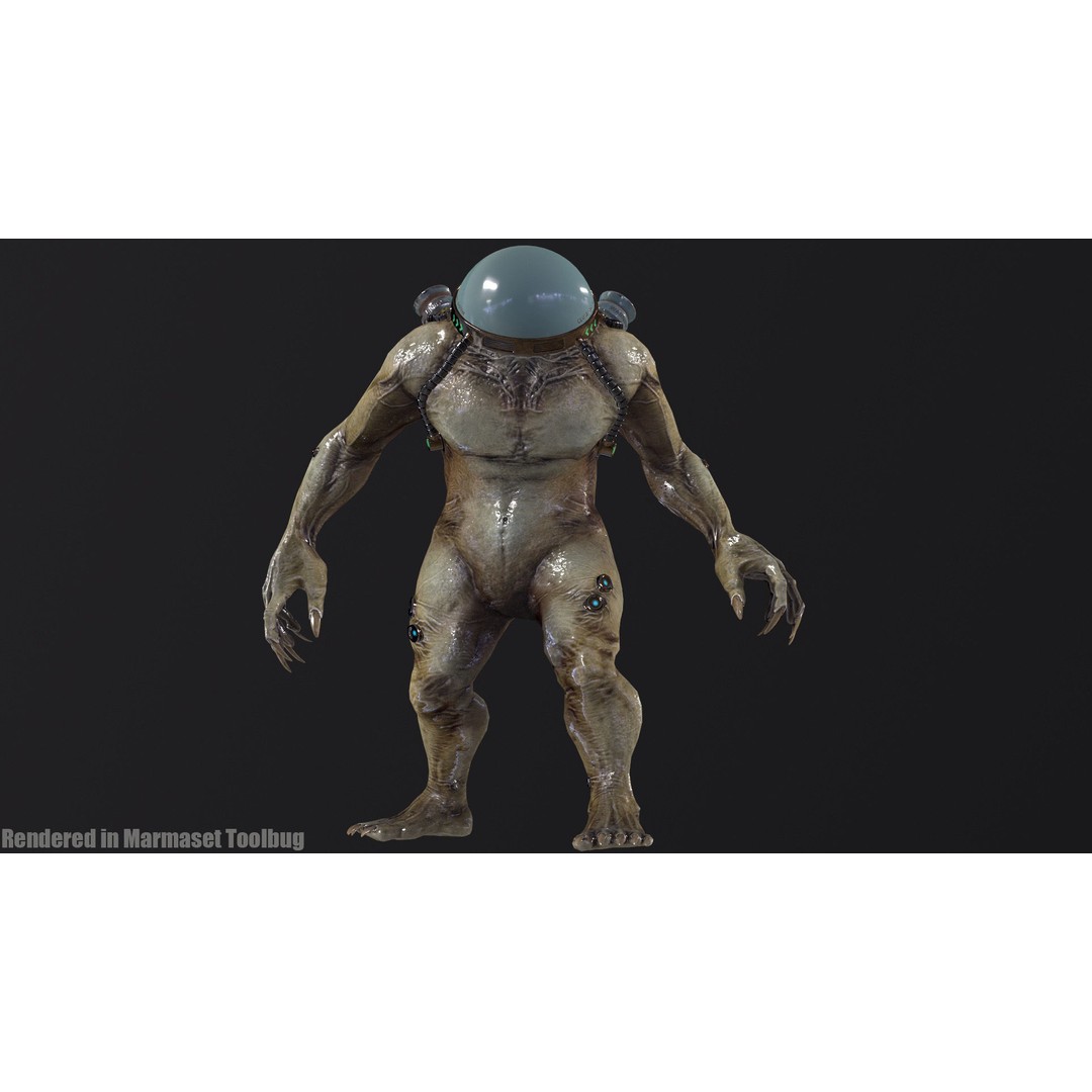 Cyborg 3D Model – Low Poly Animated Character for Games, FBX - View 15