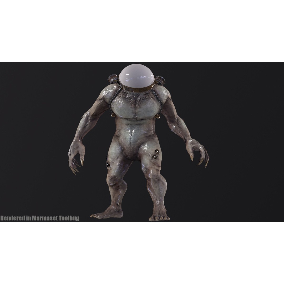 Cyborg 3D Model – Low Poly Animated Character for Games, FBX - View 16