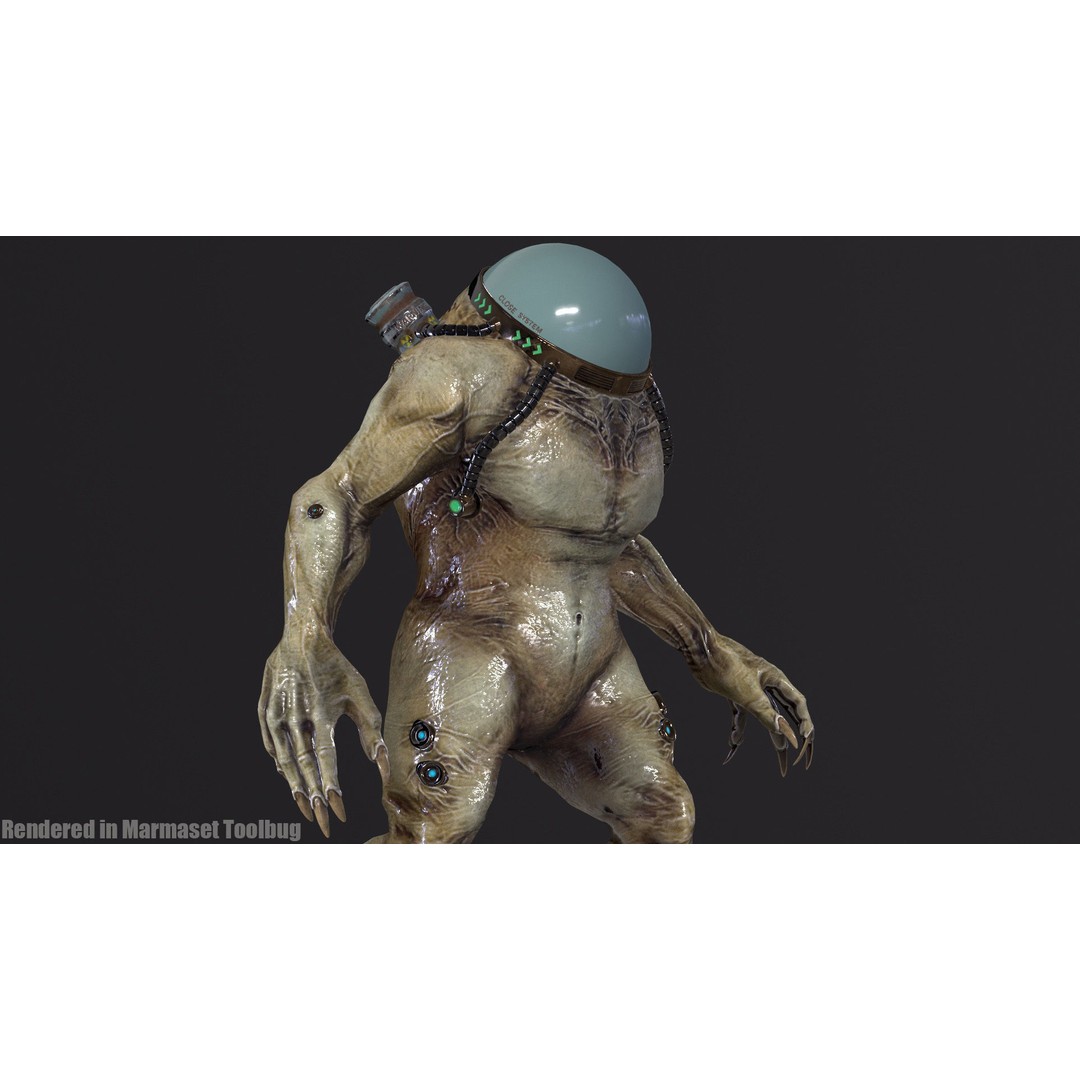 Cyborg 3D Model – Low Poly Animated Character for Games, FBX - View 18