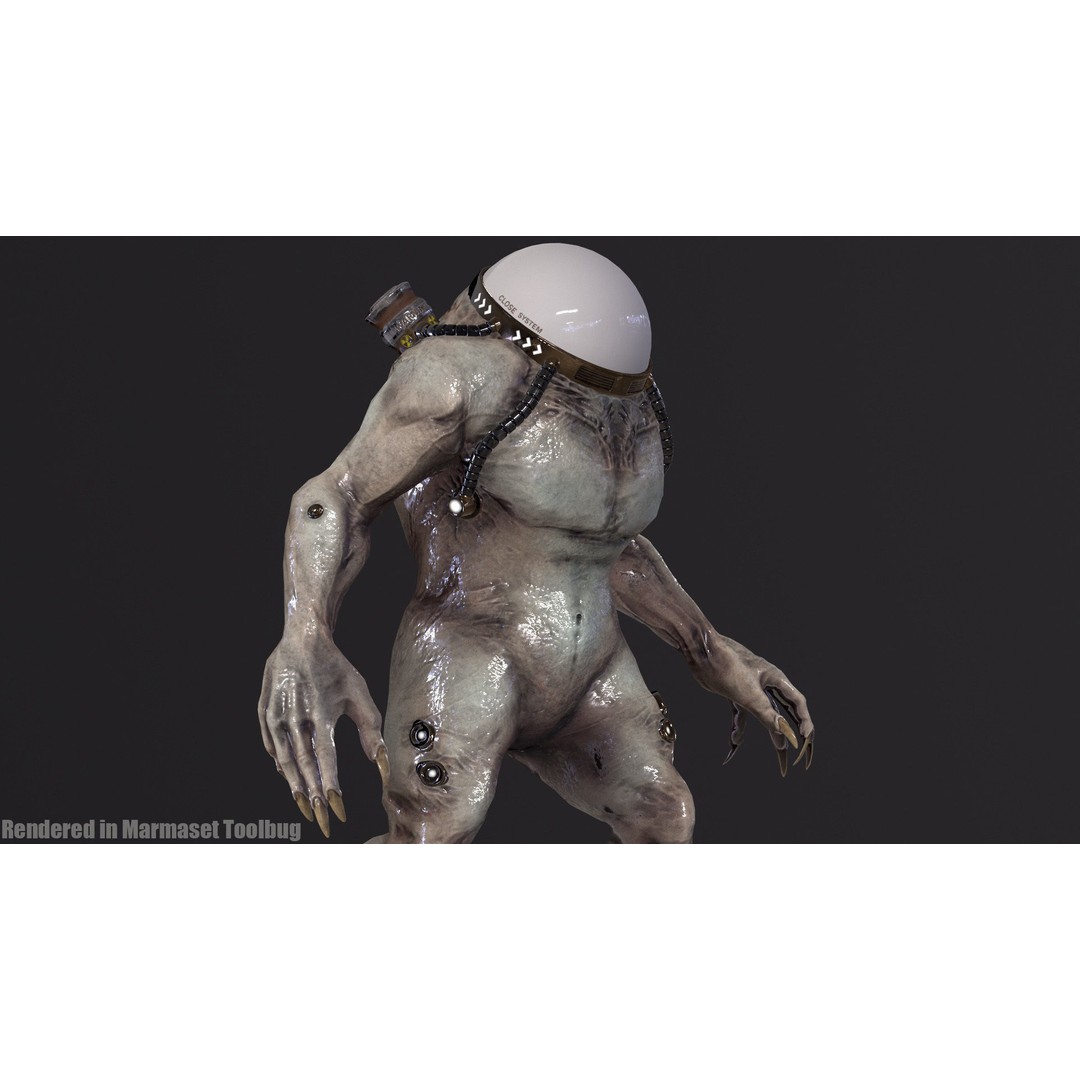 Cyborg 3D Model – Low Poly Animated Character for Games, FBX - View 19