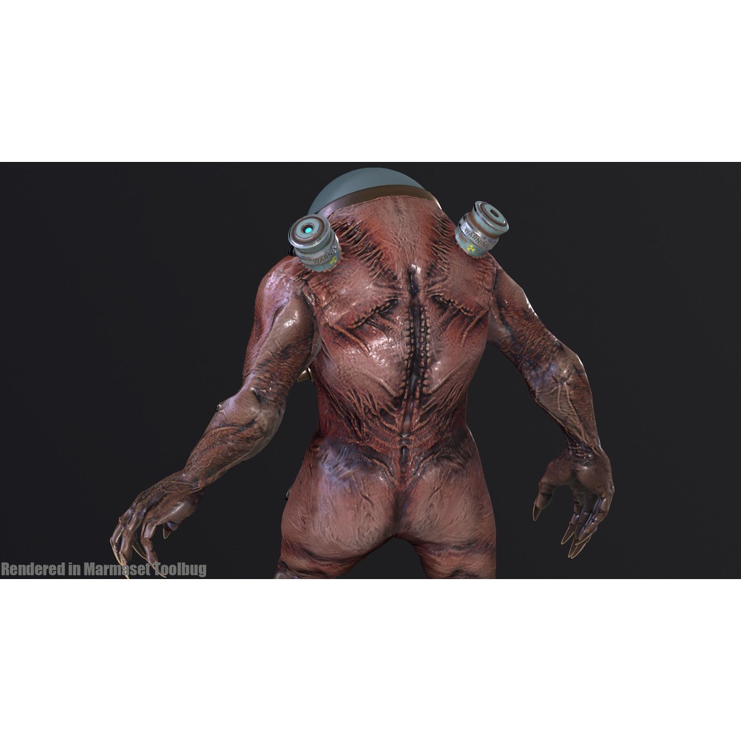 Cyborg 3D Model – Low Poly Animated Character for Games, FBX - View 20