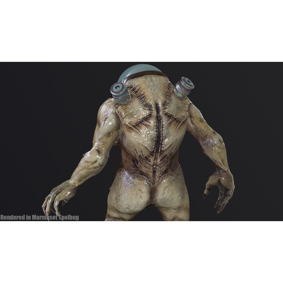 Cyborg 3D Model – Low Poly Animated Character for Games, FBX - View 21