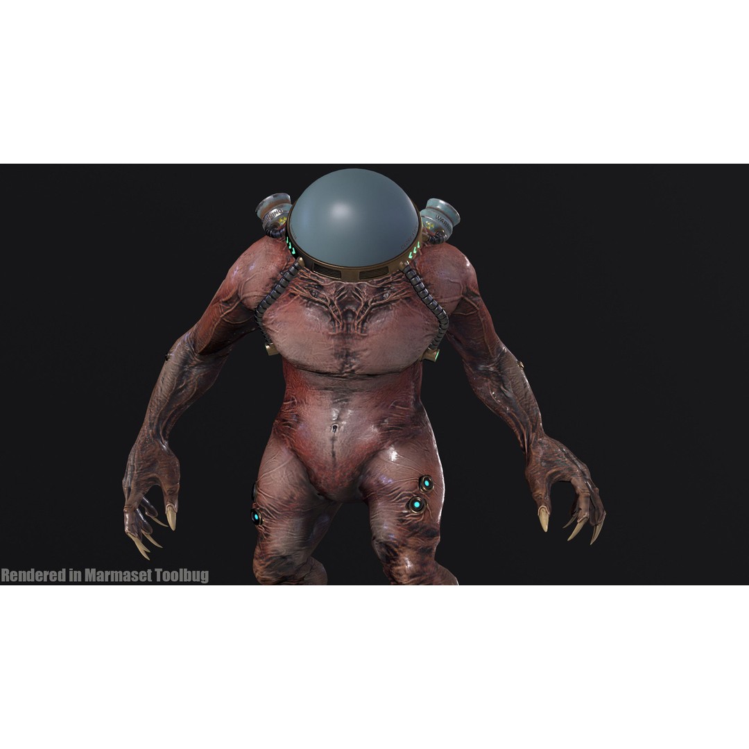 Cyborg 3D Model – Low Poly Animated Character for Games, FBX - View 23