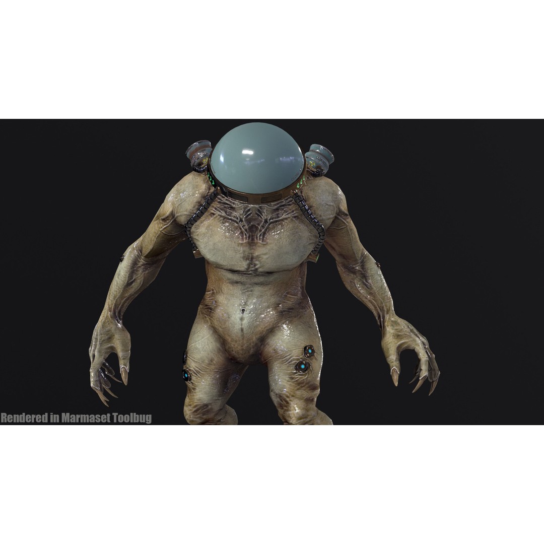Cyborg 3D Model – Low Poly Animated Character for Games, FBX - View 24