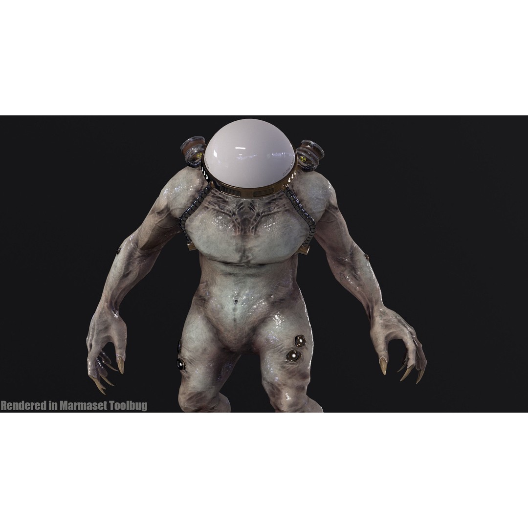 Cyborg 3D Model – Low Poly Animated Character for Games, FBX - View 25