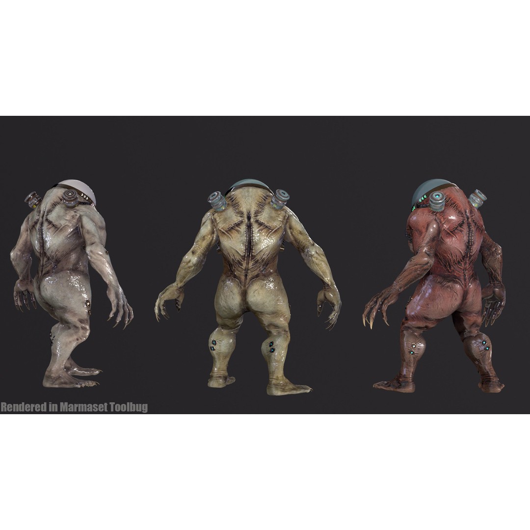 Cyborg 3D Model – Low Poly Animated Character for Games, FBX - View 26