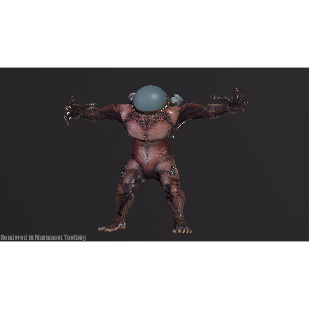 Cyborg 3D Model – Low Poly Animated Character for Games, FBX - View 27