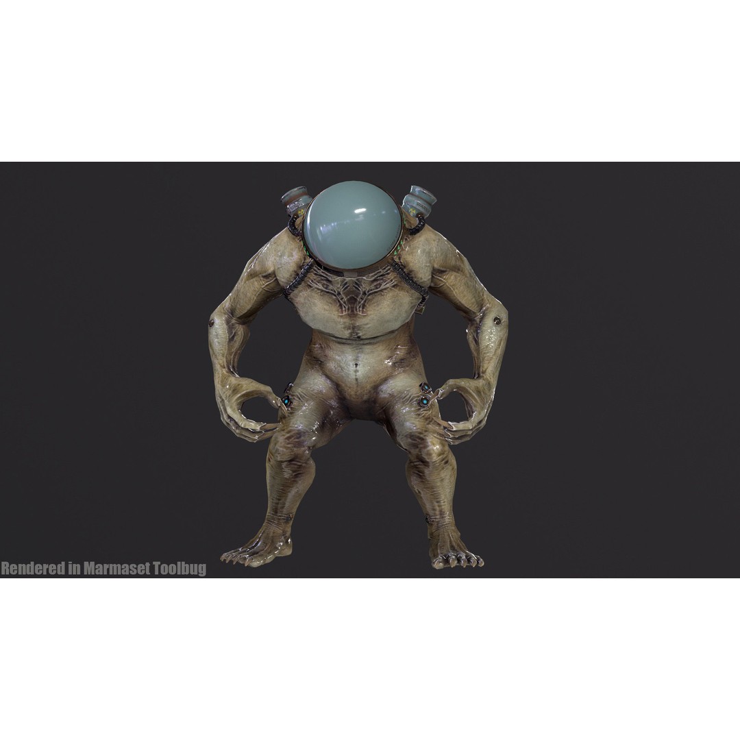 Cyborg 3D Model – Low Poly Animated Character for Games, FBX - View 28